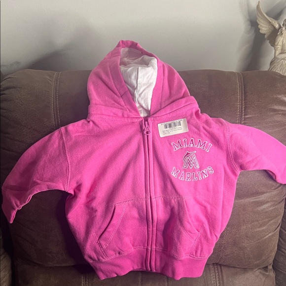 MIA Other - Miami Marlins girls Hoodie Bright Pink nwt size 12month